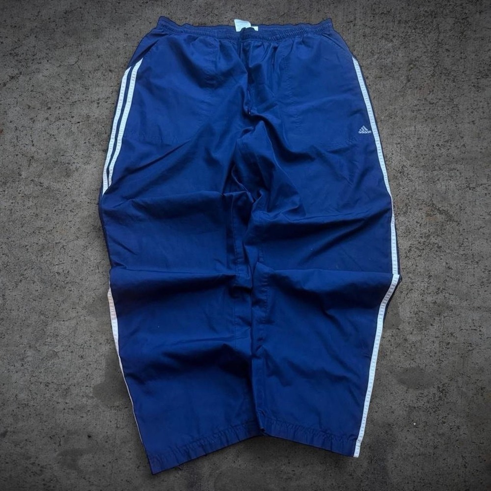 Vintage Adidas Striped Track Pants With Zippers Size 2XL Y2K 2000s Retro